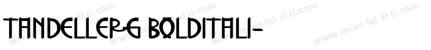tandellerg bolditali字体转换